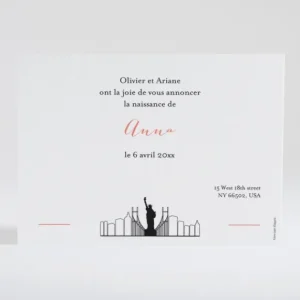 Faire-part de naissance So new york*Faire-part Elégant Discount