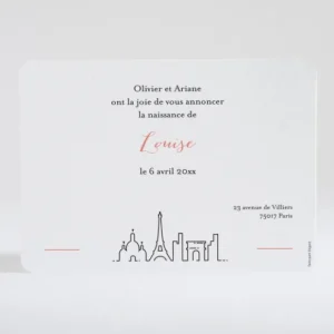 Faire-part de naissance So paris*Faire-part Elégant Fashion