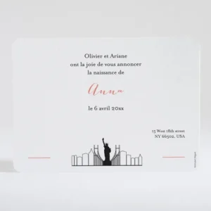 Faire-part de naissance So new york*Faire-part Elégant Discount