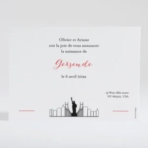 Faire-part de naissance So new york*Faire-part Elégant Discount