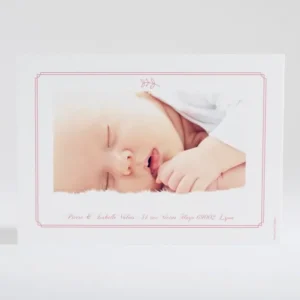 Faire-part de naissance Sobre double cadre*Faire-part Elégant Discount