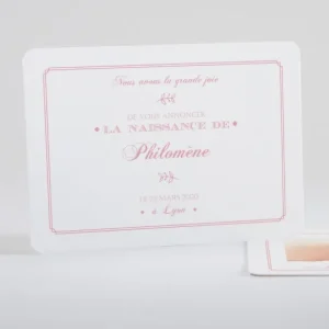 Faire-part de naissance Sobre double cadre*Faire-part Elégant Discount