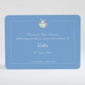 Faire-part de naissance Sweet rabbit*Faire-part Elégant New