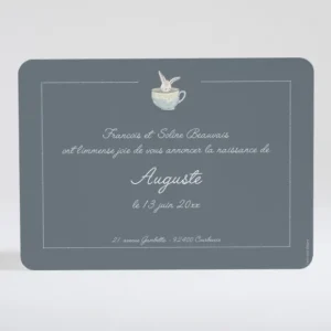 Faire-part de naissance Sweet rabbit*Faire-part Elégant New
