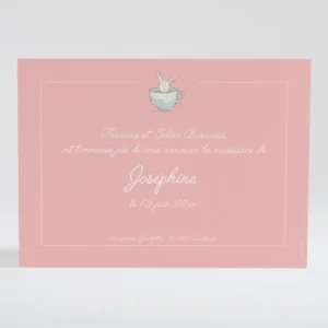 Faire-part de naissance Sweet rabbit*Faire-part Elégant New