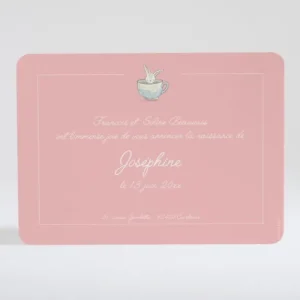 Faire-part de naissance Sweet rabbit*Faire-part Elégant New