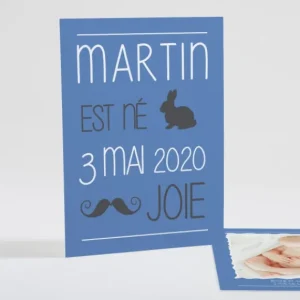 Faire-part de naissance Symboles de joie Garcon*Faire-part Elégant Clearance
