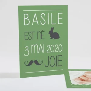 Faire-part de naissance Symboles de joie Garcon*Faire-part Elégant Clearance