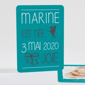 Faire-part de naissance Symboles de joie Fille*Faire-part Elégant Sale