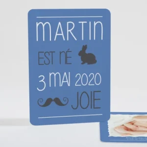Faire-part de naissance Symboles de joie Garcon*Faire-part Elégant Clearance