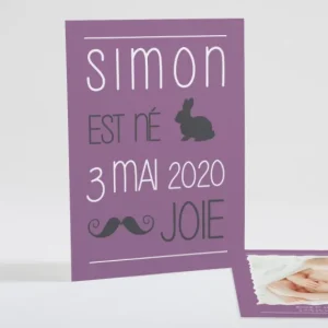 Faire-part de naissance Symboles de joie Garcon*Faire-part Elégant Clearance