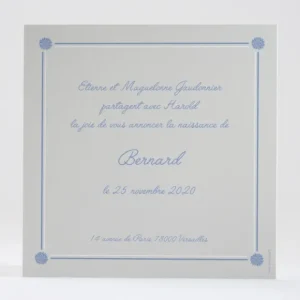 Faire-part de naissance Tapis de fleurs*Faire-part Elégant Discount