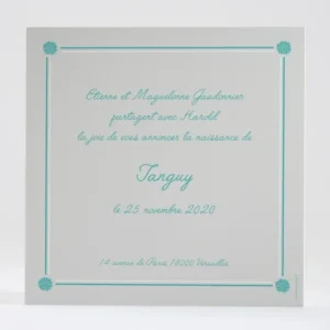 Faire-part de naissance Tapis de fleurs*Faire-part Elégant Discount