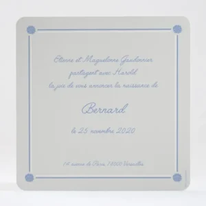 Faire-part de naissance Tapis de fleurs*Faire-part Elégant Discount
