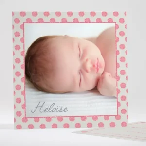 Faire-part de naissance Tapis de fleurs*Faire-part Elégant Discount