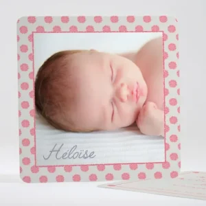 Faire-part de naissance Tapis de fleurs*Faire-part Elégant Discount