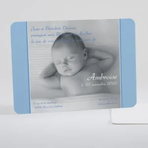 Faire-part de naissance Texte & photo*Faire-part Elégant Online