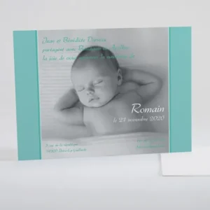 Faire-part de naissance Texte & photo*Faire-part Elégant Online
