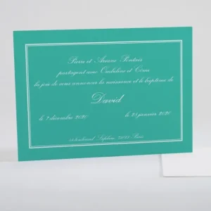 Faire-part de naissance Texte encadre classique*Faire-part Elégant Online