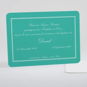 Faire-part de naissance Texte encadre classique*Faire-part Elégant Online