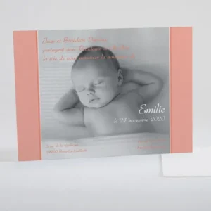 Faire-part de naissance Texte & photo*Faire-part Elégant Online
