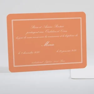 Faire-part de naissance Texte encadre classique*Faire-part Elégant Online
