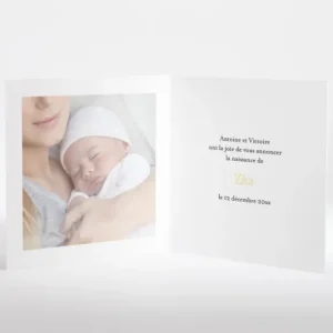 Faire-part de naissance Tendre maman*Faire-part Elégant Sale