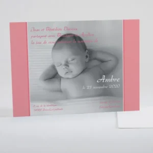 Faire-part de naissance Texte & photo*Faire-part Elégant Online