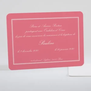 Faire-part de naissance Texte encadre classique*Faire-part Elégant Online