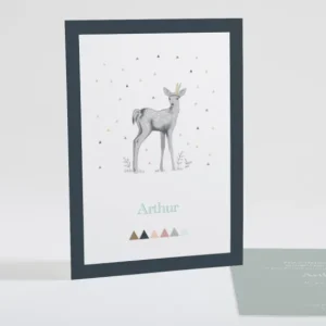 Faire-part de naissance The fawn*Faire-part Elégant Online