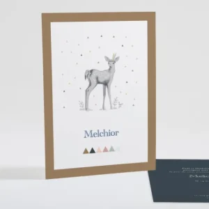 Faire-part de naissance The fawn*Faire-part Elégant Online