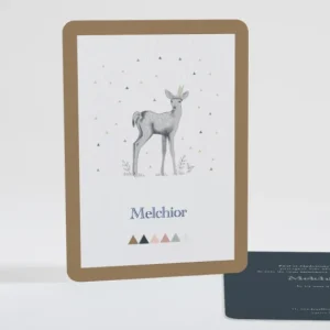 Faire-part de naissance The fawn*Faire-part Elégant Online