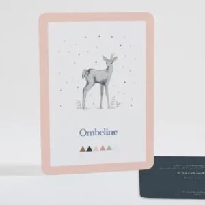 Faire-part de naissance The fawn*Faire-part Elégant Online