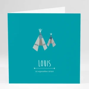 Faire-part de naissance Tipis*Faire-part Elégant New