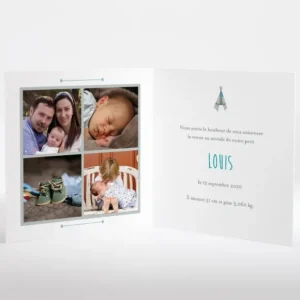 Faire-part de naissance Tipis*Faire-part Elégant New