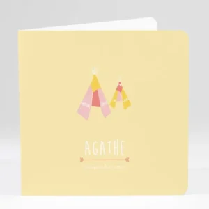 Faire-part de naissance Tipis*Faire-part Elégant New