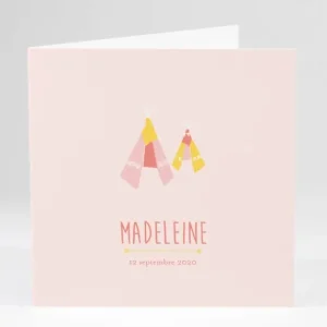 Faire-part de naissance Tipis*Faire-part Elégant New