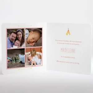 Faire-part de naissance Tipis*Faire-part Elégant New