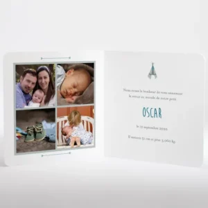 Faire-part de naissance Tipis*Faire-part Elégant New