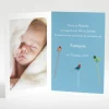 Faire-part de naissance Triple oiseaux avec photo*Faire-part Elégant Online