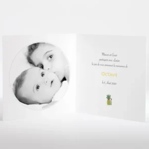 Faire-part de naissance Tropique*Faire-part Elégant Sale