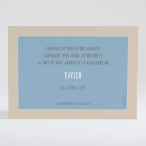 Faire-part de naissance Triangle paysage*Faire-part Elégant New