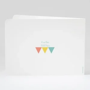 Faire-part de naissance Triangles pastel*Faire-part Elégant Clearance