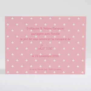 Faire-part de naissance Trefles delicats*Faire-part Elégant Discount