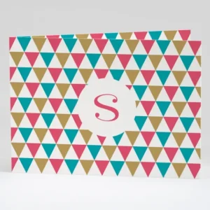Faire-part de naissance Triangles pastel*Faire-part Elégant Clearance