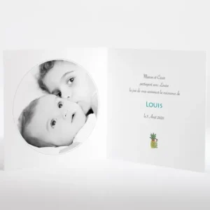Faire-part de naissance Tropique*Faire-part Elégant Sale