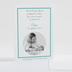 Faire-part de naissance Triple cadre*Faire-part Elégant New
