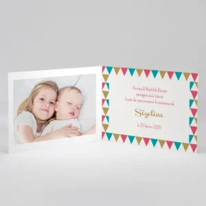 Faire-part de naissance Triangles pastel*Faire-part Elégant Clearance