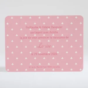 Faire-part de naissance Trefles delicats*Faire-part Elégant Discount