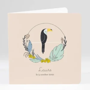 Faire-part de naissance Tropical mood*Faire-part Elégant Fashion